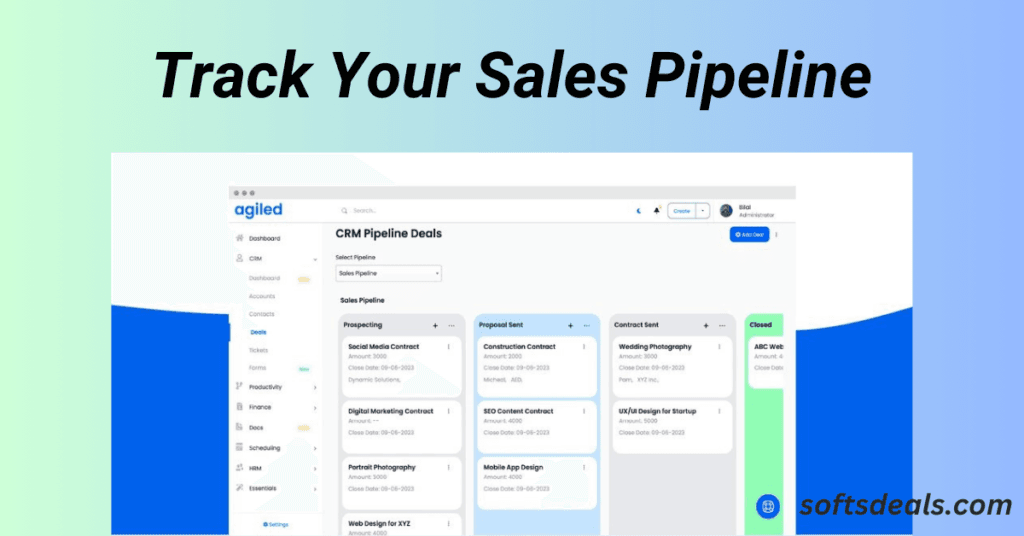 Agiled Lifetime Deal: Transform Your Business Management Today 3 Track Your Sales Pipeline