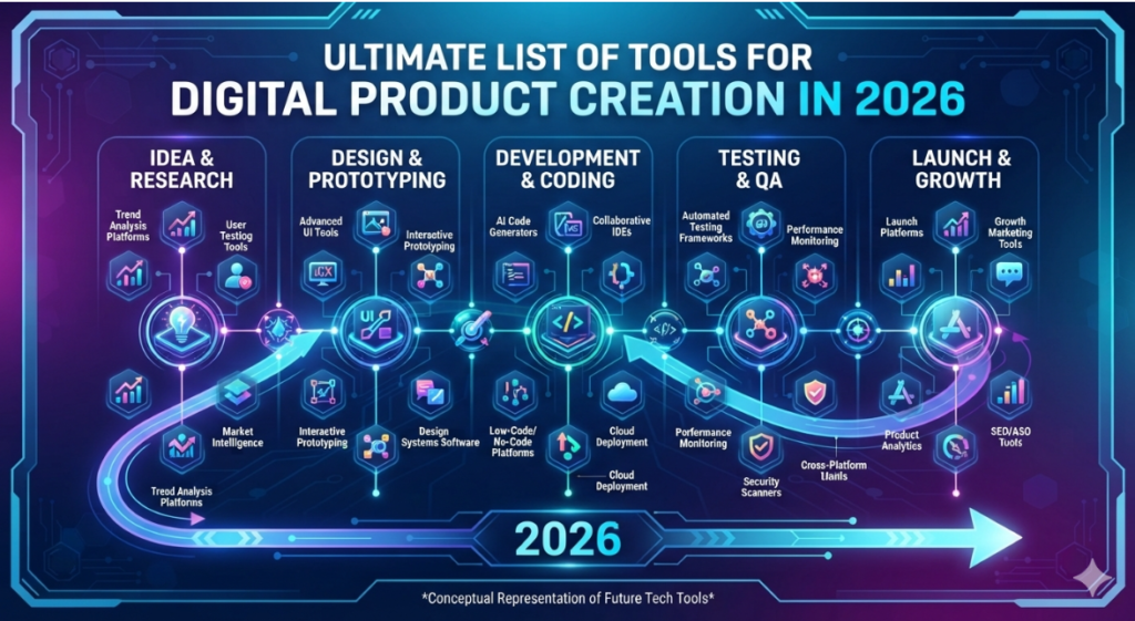 The Ultimate List of Tools for Digital Product Creation in 2026